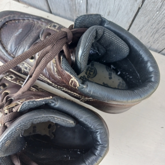 Vtg DOC MARTENS 8460 AW004 Men's Leather Boots Size US 9 Brown England Y2k - Picture 8 of 9